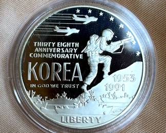1991 Korean War Memorial US Proof Commemorative