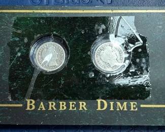 Barber Dime 1907 & 1910