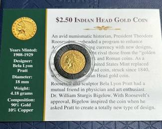 1912 $2.50 Indian Head Gold Coin