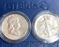 HalfDollars 1942 Walking Liberty  1956 Franklin
