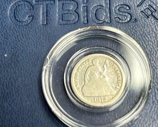 1872 Seated Liberty Half Dime