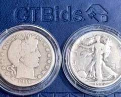 HalfDollars 1911 Barber  1927s Walking Liberty