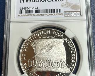 1987 S Constitution Silver Dollar PF69 Ultra Cameo