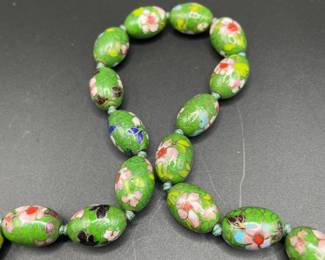 Cloisonné beads necklace 