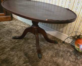 Antique Cherrywood Coffee Table with Claw Feet