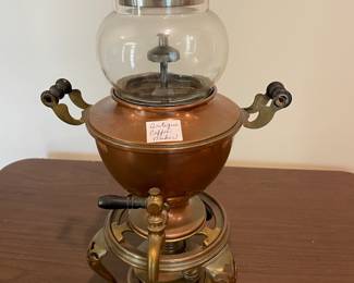 Antique Brass Coffee Maker