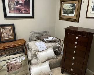 King Size Comforter Sets and 7 drawer / 2 door Jewelry Box with flip up mirror with storage