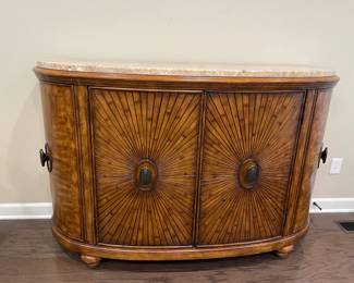 Marble Topped Side Board with 4 door storage