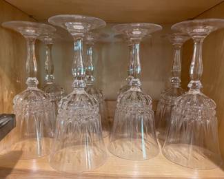Set of 8 Crystal Wine Glasses