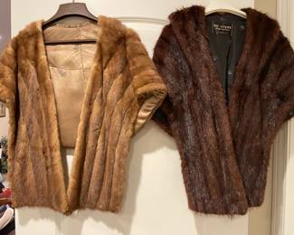 2 - Beautiful Vintage Mink Stoles 