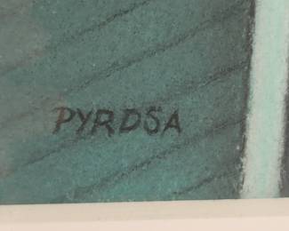 Original michael Pyrdsa  fine art pastel on rag paper. 