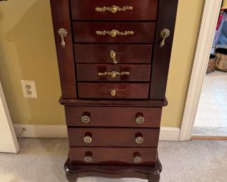 The Commodore Collection by Rosalco 9 Drawer Jewelry Case (19"W x 18"D x 41-1/2"H)