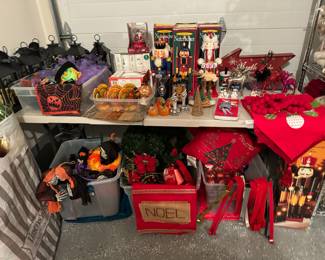 Huge Collection of Halloween & X-Mas Decorations, Most of them New and Never Used