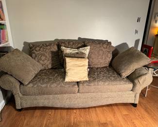 Camelback Upholstered Sofa (39"D x 88"W x 36" Back Height)