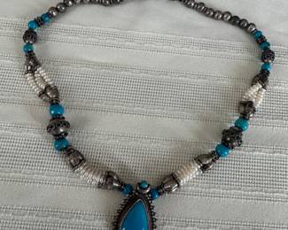 Sterling Silver & Turquoise Necklace
