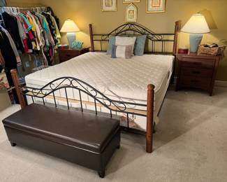Nadeau 4 Poster Eastern King Bed with Beautyrest Mattress & Box Spring