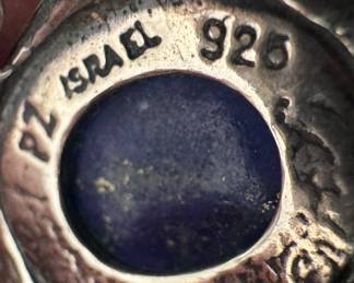 Israel or Paz Sterling Silver & Lapis Ring