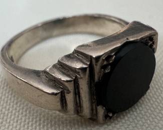 Sterling Silver & Black Onyx Ring