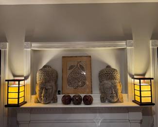 Tibetan Wall Hanging Busts & Egyptian Decor