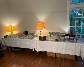 Huge Collection of China, Glass & Dining Accessories