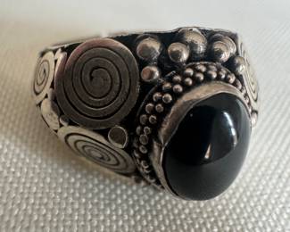 Sterling Silver & Black Onyx Ring