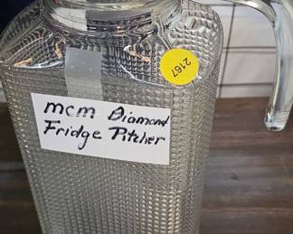 MCM GLASS FRIDGE PITCHER