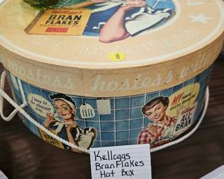 VINTAGE KELLOGGS BRAN FLAKES HAT BOX