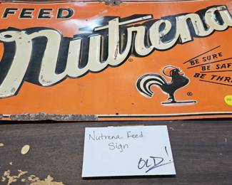 VINTAGE METAL FEED NUTRENA SIGN