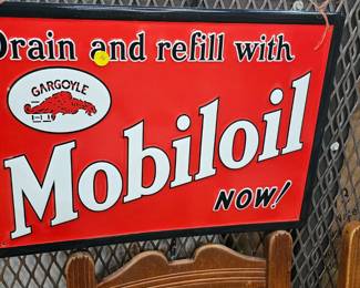 METAL MOBILOIL SIGN