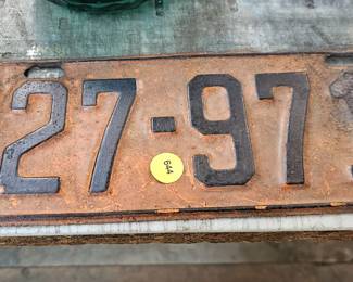 VINTAGE LICENSE PLATE TAG