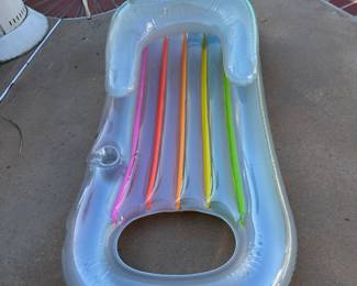 One of the pool floaters with air in, so you can see how fun they are