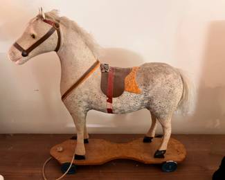 Eschelmann Flannel Toy Horse on Wheels