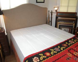 QUEEN HEADBOARD WITH MATTRESS AND SPRINGS