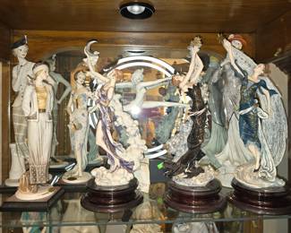 Vitrian dancer in hoop $95. Giuseppe Armani Millennium Set Comet, Stardust, and Silver Moon W/ COA's & Boxes $800 all 3, or $300 ea.