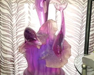 Vintage Donjo Lucite Dolphin Sculpture