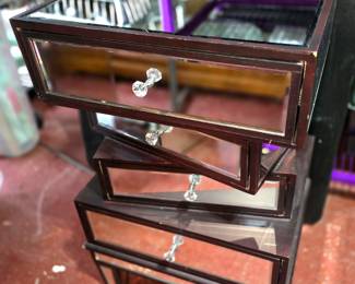Unique Mirrored nightstand, end table