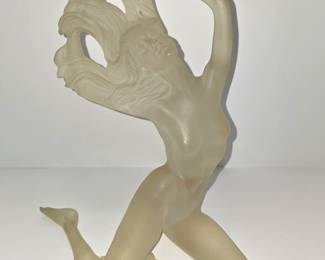 Mirage Art Deco Lucite Acrylic Nude Woman Figurine