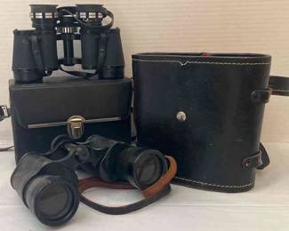 2 Pairs Of Binoculars With Carrying Cases