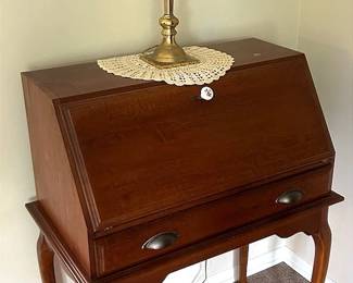 Vintage Secretary Desk Brass Lamp