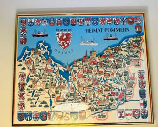 Maps and Atlases, Framed Posters, Germany, Europe