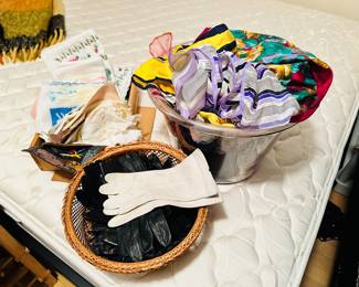 Silk Scarves, Gloves and Vintage Handkerchiefs
