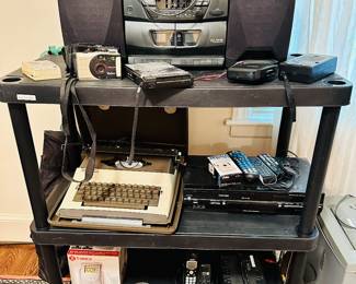 Electronics, Radio, Typewriter, VHS Player, Cassette Players, Cameras, Walkman, Recorders