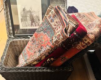 Wool and Silk Hand Knotted Accent Rugs