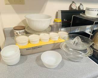 Fire King Milk Glass, 1970's Salton Yogurt Maker