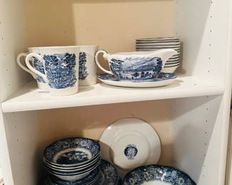 Blue and White “Liberty Blue” Staffordshire IronStone 