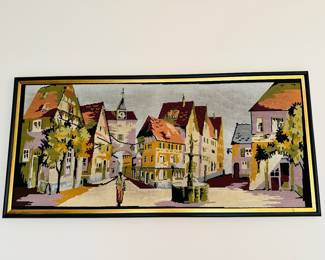 German Needlepoint Framed Art
