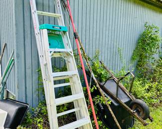 Ladders and Wheel Barrow