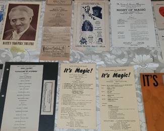 Lots of vintage Magician show programs 