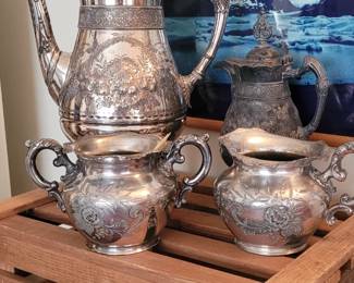 Silverplate coffee set