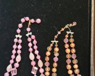 Beautiful rhinestone bracelet and vintage necklaces